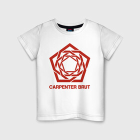 Детская футболка хлопок с принтом Carpenter Brut в Тюмени, 100% хлопок | круглый вырез горловины, полуприлегающий силуэт, длина до линии бедер | Тематика изображения на принте: carpenter brut | futuresynth | outrun | retrowave | synthwave | ретровейв | синтвейв | синтивейв