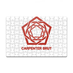 Головоломка Пазл магнитный 126 элементов с принтом Carpenter Brut в Тюмени, полимерный материал с магнитным слоем | 126 деталей, размер изделия —  180*270 мм | carpenter brut | futuresynth | outrun | retrowave | synthwave | ретровейв | синтвейв | синтивейв