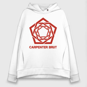 Женское худи Oversize хлопок с принтом Carpenter Brut в Тюмени, френч-терри — 70% хлопок, 30% полиэстер. Мягкий теплый начес внутри —100% хлопок | боковые карманы, эластичные манжеты и нижняя кромка, капюшон на магнитной кнопке | carpenter brut | futuresynth | outrun | retrowave | synthwave | ретровейв | синтвейв | синтивейв