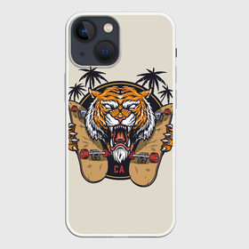 Чехол для iPhone 13 mini с принтом Скейтер (Z) в Тюмени,  |  | extreme | extrime | pro skater | summer | tiger | арт | животные | звери | зверь | картинка | кошка | крупная кошка | лето | пляж | рисунок | скейт | скейтер | скейтеры | скейты | тигр | экстрим