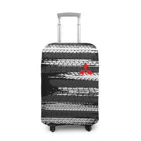 Чехол для чемодана 3D с принтом MITSUBISHI. в Тюмени, 86% полиэфир, 14% спандекс | двустороннее нанесение принта, прорези для ручек и колес | mitsubishi | sport | митсубиси | митсубиши | спорт