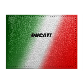 Обложка для студенческого билета с принтом DUCATI в Тюмени, натуральная кожа | Размер: 11*8 см; Печать на всей внешней стороне | ducati | moto | дукати | мото | мотоспорт
