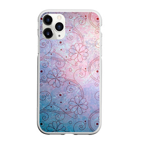 Чехол для iPhone 11 Pro Max матовый с принтом Нежные цвета в Тюмени, Силикон |  | арт | вектор | нежные цвета | переход цветов | плавный переход | рисунок | розовый | фиолетовый