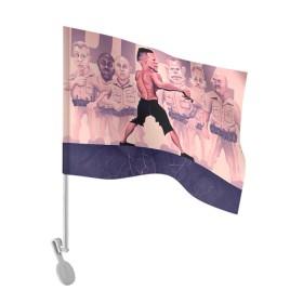 Флаг для автомобиля с принтом Нейт Диаз(Nate Diaz) в Тюмени, 100% полиэстер | Размер: 30*21 см | Тематика изображения на принте: арт. | бои | бокс | единоборства | мма