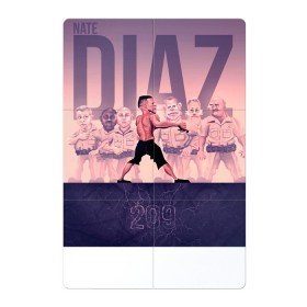 Магнитный плакат 2Х3 с принтом Нейт Диаз(Nate Diaz) в Тюмени, Полимерный материал с магнитным слоем | 6 деталей размером 9*9 см | арт. | бои | бокс | единоборства | мма