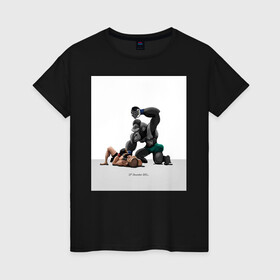 Женская футболка хлопок с принтом Конор МакГрегор Conor McGregor в Тюмени, 100% хлопок | прямой крой, круглый вырез горловины, длина до линии бедер, слегка спущенное плечо | арт. | бои | бокс | единоборства | мма
