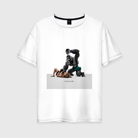 Женская футболка хлопок Oversize с принтом Конор МакГрегор Conor McGregor в Тюмени, 100% хлопок | свободный крой, круглый ворот, спущенный рукав, длина до линии бедер
 | арт. | бои | бокс | единоборства | мма