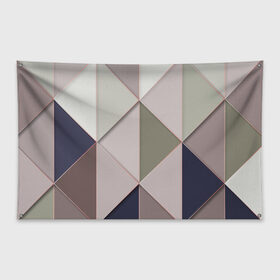 Флаг-баннер с принтом Треугольники в Тюмени, 100% полиэстер | размер 67 х 109 см, плотность ткани — 95 г/м2; по краям флага есть четыре люверса для крепления | big picture | геометрия | картинки | многоугольник | прикольные | текстуры | тренды | треугольник