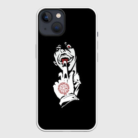 Чехол для iPhone 13 с принтом Алукард Хеллсинг в Тюмени,  |  | allucard | alucard | hell | hellsing | helsing | vampir | алукард цепеш | аниме | вампир | граф | демон | дракула | дьявол | дьявола | касулл | князь | лорд | монстр | нежить | носферату | ночной | охотник | тьмы | хелсинг | шакал