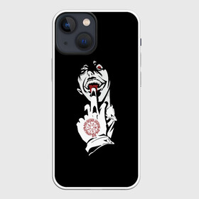 Чехол для iPhone 13 mini с принтом Алукард Хеллсинг в Тюмени,  |  | allucard | alucard | hell | hellsing | helsing | vampir | алукард цепеш | аниме | вампир | граф | демон | дракула | дьявол | дьявола | касулл | князь | лорд | монстр | нежить | носферату | ночной | охотник | тьмы | хелсинг | шакал