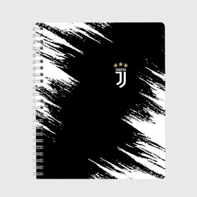 Тетрадь с принтом JUVENTUS в Тюмени, 100% бумага | 48 листов, плотность листов — 60 г/м2, плотность картонной обложки — 250 г/м2. Листы скреплены сбоку удобной пружинной спиралью. Уголки страниц и обложки скругленные. Цвет линий — светло-серый
 | fc | football | football club | juventus | sport | итальянский профессиональный футбольный клуб | клуб италии | спорт | уефа | униформа | фирменные цвета | фк | футбол | футбольный клуб | ювентус