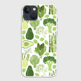 Чехол для iPhone 13 с принтом овощи в Тюмени,  |  | vegan | веган | веганство | вегетарианец | вегетарианство | еда | зеленый | земля | зож | листья | мир | охрана | позиция | природа