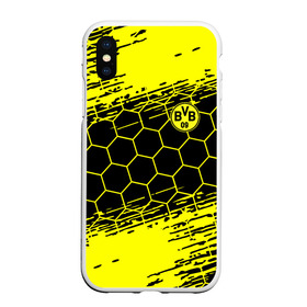 Чехол для iPhone XS Max матовый с принтом BORUSSIA. в Тюмени, Силикон | Область печати: задняя сторона чехла, без боковых панелей | borussia | fc | football | football club | sport | боруссия | боруссия дортмунд | дортмунда | немецкий футбольный клуб | спорт | уефа | униформа | фирменные цвета | фк | футбол | футбольный клуб