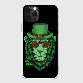 Чехол для iPhone 12 Pro Max с принтом ЛЕВ ИРЛАНДЕЦ в Тюмени, Силикон |  | Тематика изображения на принте: irish | lion | pride | зеленый | ирландия | клевер | лев | прайд | царь зверей | шляпа