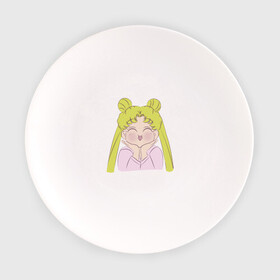 Тарелка с принтом Sailor Moon в Тюмени, фарфор | диаметр - 210 мм
диаметр для нанесения принта - 120 мм | face | girl | sailor moon | sailormoon | девочка | лицо | мультяшка | сейлормун | сэйлор мун