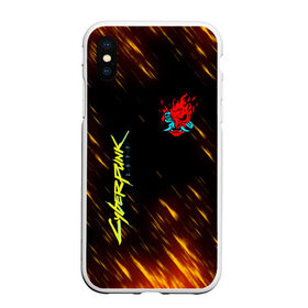 Чехол для iPhone XS Max матовый с принтом CYBERPUNK 2077. в Тюмени, Силикон | Область печати: задняя сторона чехла, без боковых панелей | cd project red | cyberpunk 2077 | keanu reeves | samurai | киану ривз | киберпанк 2077 | самураи