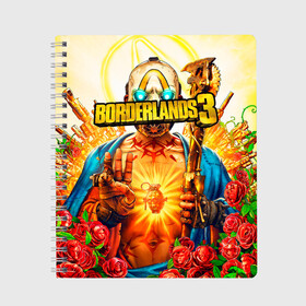 Тетрадь с принтом Borderlands 3 в Тюмени, 100% бумага | 48 листов, плотность листов — 60 г/м2, плотность картонной обложки — 250 г/м2. Листы скреплены сбоку удобной пружинной спиралью. Уголки страниц и обложки скругленные. Цвет линий — светло-серый
 | borderlands | borderlands legendary collection | esport | games | pbg | бордерлендс | игры | киберспорт | командная экшен пострелушка | пбг | перестрелка | персонажи | стрелок | фантастический шутер