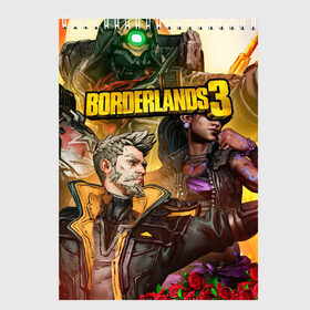 Скетчбук с принтом Borderlands 3 в Тюмени, 100% бумага
 | 48 листов, плотность листов — 100 г/м2, плотность картонной обложки — 250 г/м2. Листы скреплены сверху удобной пружинной спиралью | borderlands | borderlands legendary collection | esport | games | pbg | бордерлендс | игры | киберспорт | командная экшен пострелушка | пбг | перестрелка | персонажи | стрелок | фантастический шутер