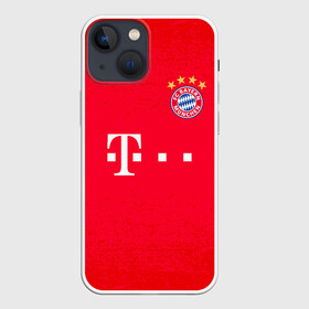 Чехол для iPhone 13 mini с принтом BAYERN MUNCHEN. в Тюмени,  |  | fc | fc bayern munich | football | football club | sport | клуб германии | мюнхен | немецкий футбольный клуб | спорт | уефа | униформа | фирменные цвета | фк | футбол | футбольный клуб | футбольный клуб бавария