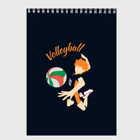 Скетчбук с принтом Волейбол в Тюмени, 100% бумага
 | 48 листов, плотность листов — 100 г/м2, плотность картонной обложки — 250 г/м2. Листы скреплены сверху удобной пружинной спиралью | volleyball | волейбол | волейболист | игра | мяч | спорт | спортсмен | я люблю волейбол