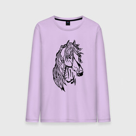 Мужской лонгслив хлопок с принтом Конь Art в Тюмени, 100% хлопок |  | black | casual | cowboy | horse | арт | голова | грива | дикие | единорог | жеребец | животные | звери | кобыла | ковбой | конь | краски | лошадка | лошадь | мерин | мустанг | парнокопытные | пегас | пони | рисунок