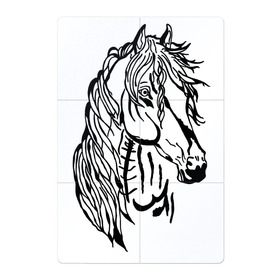 Магнитный плакат 2Х3 с принтом Конь Art в Тюмени, Полимерный материал с магнитным слоем | 6 деталей размером 9*9 см | Тематика изображения на принте: black | casual | cowboy | horse | арт | голова | грива | дикие | единорог | жеребец | животные | звери | кобыла | ковбой | конь | краски | лошадка | лошадь | мерин | мустанг | парнокопытные | пегас | пони | рисунок