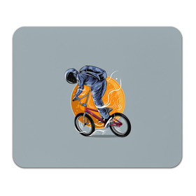 Коврик для мышки прямоугольный с принтом Космический велосипедист (Z) в Тюмени, натуральный каучук | размер 230 х 185 мм; запечатка лицевой стороны | bicycle | bicyclist | bike | biker | bmx | cycle | galaxy | moon | rider | space | stars | байкер | бмх | вело | велогонщик | велосепедист | велосипед | велоспорт | гонщик | космос | луна