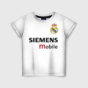 Детская футболка 3D с принтом Рауль Реал Мадрид в Тюмени, 100% гипоаллергенный полиэфир | прямой крой, круглый вырез горловины, длина до линии бедер, чуть спущенное плечо, ткань немного тянется | 7 | raul | real madrid | испанский футбольный клуб | ла лига | легенда реала | логотип реала | нападающий | номер 7 | рауль | реал мадрид | сименс мобайл | эмблема реала