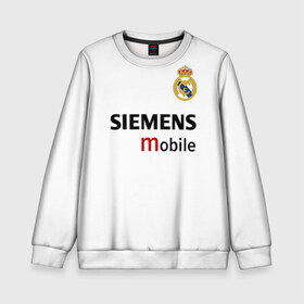 Детский свитшот 3D с принтом Рауль Реал Мадрид в Тюмени, 100% полиэстер | свободная посадка, прямой крой, мягкая тканевая резинка на рукавах и понизу свитшота | 7 | raul | real madrid | испанский футбольный клуб | ла лига | легенда реала | логотип реала | нападающий | номер 7 | рауль | реал мадрид | сименс мобайл | эмблема реала