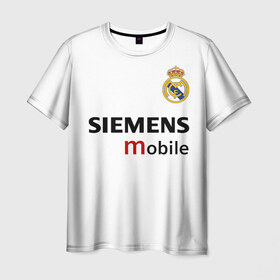 Мужская футболка 3D с принтом Зидан Реал Мадрид в Тюмени, 100% полиэфир | прямой крой, круглый вырез горловины, длина до линии бедер | Тематика изображения на принте: real madrid | zidan | zidane | зидан | зизу | зинедин зидан | легенда реала | логотип реал мадрид | номер 5 | реал мадрид | тренер реала