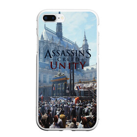 Чехол для iPhone 7Plus/8 Plus матовый с принтом ASSASSIN`S CREED в Тюмени, Силикон | Область печати: задняя сторона чехла, без боковых панелей | black flag | brotherhood | chronicles | creed | game | origins | revelations | rogue | syndicate | unity | valhalla | альтаир | ассасин | игры | кинжал | пираты