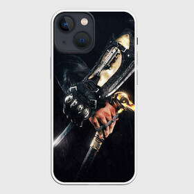 Чехол для iPhone 13 mini с принтом ASSASSIN S CREED l SYNDICATE в Тюмени,  |  | black flag | brotherhood | chronicles | creed | game | origins | revelations | rogue | syndicate | unity | valhalla | альтаир | ассасин | игры | кинжал | пираты