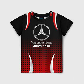 Детская футболка 3D с принтом Mercedes-Benz в Тюмени, 100% гипоаллергенный полиэфир | прямой крой, круглый вырез горловины, длина до линии бедер, чуть спущенное плечо, ткань немного тянется | Тематика изображения на принте: amg | mercedes | mercedes значок | mercedes лого | mercedes марка | амг | бенц | лого автомобиля | логотип мерседес | мерин | мерс | мерседес | мерседес бенз | мерседес лого | мерседес эмблема
