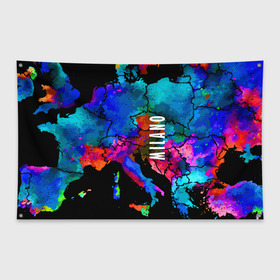 Флаг-баннер с принтом Milano в Тюмени, 100% полиэстер | размер 67 х 109 см, плотность ткани — 95 г/м2; по краям флага есть четыре люверса для крепления | fashion | italy | milano | vanguard | авангард | италия | милан | мода