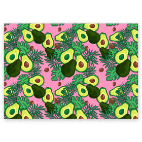 Поздравительная открытка с принтом avocado в Тюмени, 100% бумага | плотность бумаги 280 г/м2, матовая, на обратной стороне линовка и место для марки
 | avocado | авокадо | веганство | вегетарианство | еда | зеленый | земля | зож | листья | овощи | позиция | природа | фрукты