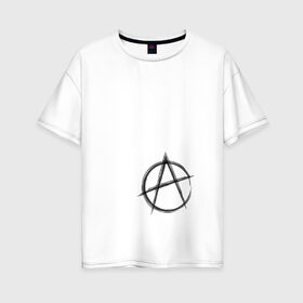 Женская футболка хлопок Oversize с принтом Я анархист в Тюмени, 100% хлопок | свободный крой, круглый ворот, спущенный рукав, длина до линии бедер
 | анархист | без власти | мировоззрение