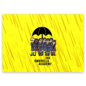 Поздравительная открытка с принтом The Umbrella Academy в Тюмени, 100% бумага | плотность бумаги 280 г/м2, матовая, на обратной стороне линовка и место для марки
 | the umbrella academy | академия | амбрелла | комикс | сериал