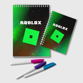 Блокнот с принтом ROBLOX РОБЛОКС в Тюмени, 100% бумага | 48 листов, плотность листов — 60 г/м2, плотность картонной обложки — 250 г/м2. Листы скреплены удобной пружинной спиралью. Цвет линий — светло-серый
 | blocks | blox | game | games | logo | minecraft | mobile | online | roblocks | roblox | robux | studio | блоки | игра | игры | квадрат | квадратик | кщидщч | лого | логотип | майнкрафт | онлайн | роблокс | робукс | символ | символы | студия
