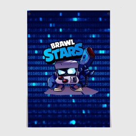 Постер с принтом 8 bit blue brawl stars 8 бит в Тюмени, 100% бумага
 | бумага, плотность 150 мг. Матовая, но за счет высокого коэффициента гладкости имеет небольшой блеск и дает на свету блики, но в отличии от глянцевой бумаги не покрыта лаком | Тематика изображения на принте: 8 bit | 8 бит | brawl | brawl stars | brawlstars | brawl_stars | jessie | бравл | бравлстарс