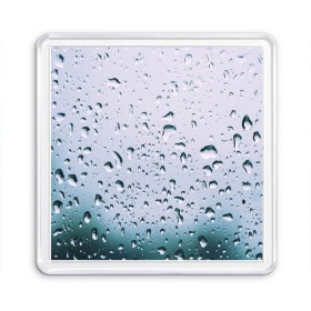 Магнит 55*55 с принтом Капли окно стекло дождь серо в Тюмени, Пластик | Размер: 65*65 мм; Размер печати: 55*55 мм | абстракция | блики | боке | брызги | вечер | вода | градиент | дача | дождь | капли | капли на стекле | лес | лето | мрачно | окно | природа | роса | свет | силуэты | симметрия | текстура | темный | фото