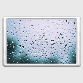Магнит 45*70 с принтом Капли окно стекло дождь серо в Тюмени, Пластик | Размер: 78*52 мм; Размер печати: 70*45 | абстракция | блики | боке | брызги | вечер | вода | градиент | дача | дождь | капли | капли на стекле | лес | лето | мрачно | окно | природа | роса | свет | силуэты | симметрия | текстура | темный | фото