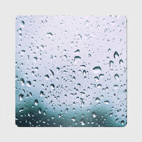 Магнит виниловый Квадрат с принтом Капли окно стекло дождь серо в Тюмени, полимерный материал с магнитным слоем | размер 9*9 см, закругленные углы | абстракция | блики | боке | брызги | вечер | вода | градиент | дача | дождь | капли | капли на стекле | лес | лето | мрачно | окно | природа | роса | свет | силуэты | симметрия | текстура | темный | фото