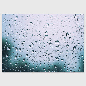 Поздравительная открытка с принтом Капли окно стекло дождь серо в Тюмени, 100% бумага | плотность бумаги 280 г/м2, матовая, на обратной стороне линовка и место для марки
 | Тематика изображения на принте: абстракция | блики | боке | брызги | вечер | вода | градиент | дача | дождь | капли | капли на стекле | лес | лето | мрачно | окно | природа | роса | свет | силуэты | симметрия | текстура | темный | фото