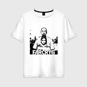 Женская футболка хлопок Oversize с принтом Far Cry 6 в Тюмени, 100% хлопок | свободный крой, круглый ворот, спущенный рукав, длина до линии бедер
 | far cry 6 | farcry | game | игра | фар край 6 | фаркрай
