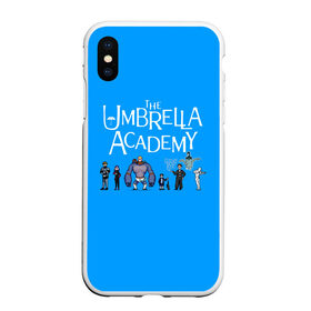 Чехол для iPhone XS Max матовый с принтом The umbrella academy в Тюмени, Силикон | Область печати: задняя сторона чехла, без боковых панелей | dark horse comics | netflix | the umbrella academy | umbrella | академия амбрелла | белая скрипка | бен харгривз | комикс | комильфо | космобой | кракен | реджинальд харгривз | сеанс | слух