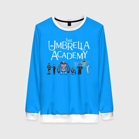 Женский свитшот 3D The umbrella academy: в Тюмени, 100% полиэстер с мягким внутренним слоем | круглый вырез горловины, мягкая резинка на манжетах и поясе, свободная посадка по фигуре | dark horse comics | netflix | the umbrella academy | umbrella | академия амбрелла | белая скрипка | бен харгривз | комикс | комильфо | космобой | кракен | реджинальд харгривз | сеанс | слух