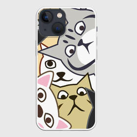 Чехол для iPhone 13 mini с принтом Котики Шпионы в Тюмени,  |  | anime | art | casual | cat | cats | cute | funny | kawaii | kitty | meme | memes | pussy | selfie | аниме | арт | животные | каваи | кавай | кот | коте | котик | котики | коты | кошка | кэжуал | мем | мемы | милота | приколы | прикольные | се