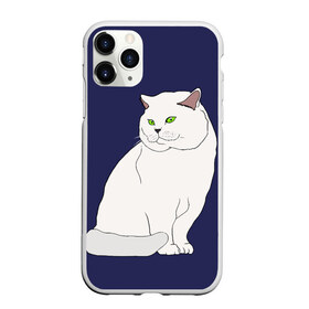 Чехол для iPhone 11 Pro Max матовый с принтом Белый британский котик в Тюмени, Силикон |  | cat | cute | kitten | meow | британец | британский | взгляд | друзья | животные | зверек | зверюшки | каваи | киска | котенок | котик | коты | котята | кошак | кошечки | кошки | лапы | милые | мордочка | мяу | няшные