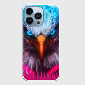 Чехол для iPhone 13 Pro с принтом Взгляд орла (Eagle gaze) в Тюмени,  |  | Тематика изображения на принте: альтаир | америка | белгород | беркут | взгляд | герб | глаз | глаза | гнездо | город | дальнозоркость | зоркость | клюв | крыло | крылья | лира | монета | монтана | небо | нос | ореол | орлов | перо | полёт