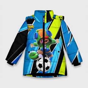 Зимняя куртка для девочек 3D с принтом Brawl STARS (футбол) в Тюмени, ткань верха — 100% полиэстер; подклад — 100% полиэстер, утеплитель — 100% полиэстер. | длина ниже бедра, удлиненная спинка, воротник стойка и отстегивающийся капюшон. Есть боковые карманы с листочкой на кнопках, утяжки по низу изделия и внутренний карман на молнии. 

Предусмотрены светоотражающий принт на спинке, радужный светоотражающий элемент на пуллере молнии и на резинке для утяжки. | brawl | leon | moba | stars | supercell | игра | коллаборация | коллаж | паттерн | футбол